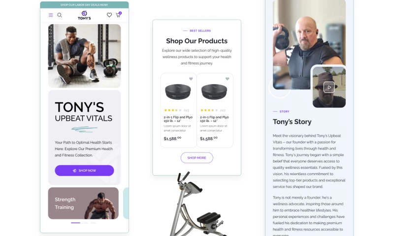 Web Loft Designs - Tony's Upbeat Vitals Affiliate Marketing ecom