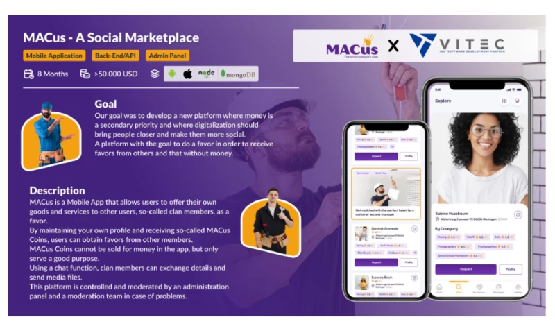 MACus - A Native Android And iOS Goods/Service Exchange Mobile App