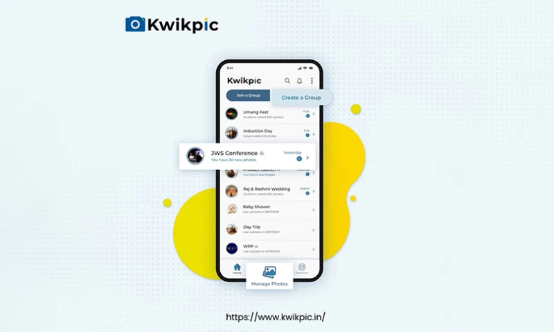 Kwikpic Photo Sharing App powered by AI