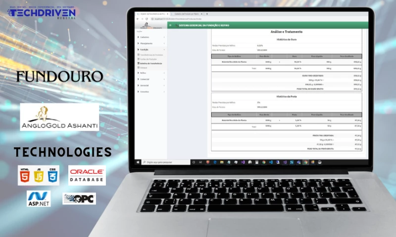 TechDriven Digital - Gold Foundry and Refining Management System