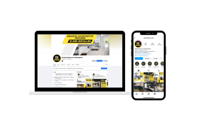 SMM, SEO & Website Dev for Countertop Company