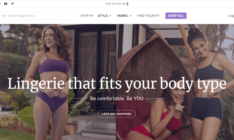 Sports Betting Soft - Shyygl - eCommerce website for Lingerie