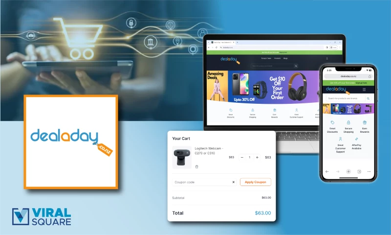 Viral Square - Optimization and Mobile Responsive Web Development for an Ecommerce Platform