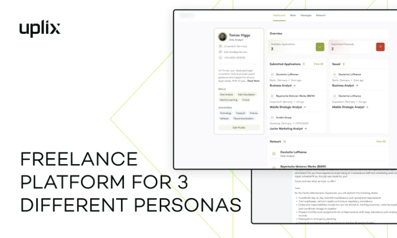 Uplix - Freelance platform for 3 different personas