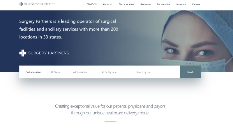 Development of Surgery Partners Website