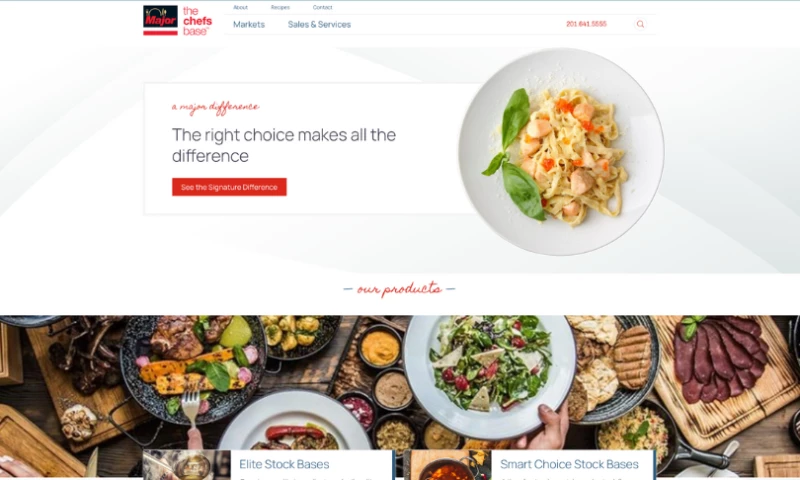 Major Products - Culinary Web Transformation