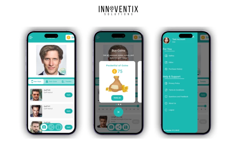 Innoventix Solutions - AR Based Hair Styling App