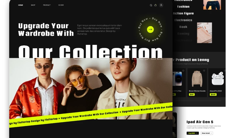 FlutterTop - Clothing Website