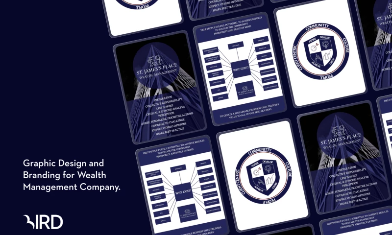 St Jamess Place Graphic Design and Branding for Wealth Management Company.