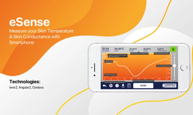eSENSE | Measure your skin temperature & skin conductance with the microphone input of your smartphone
