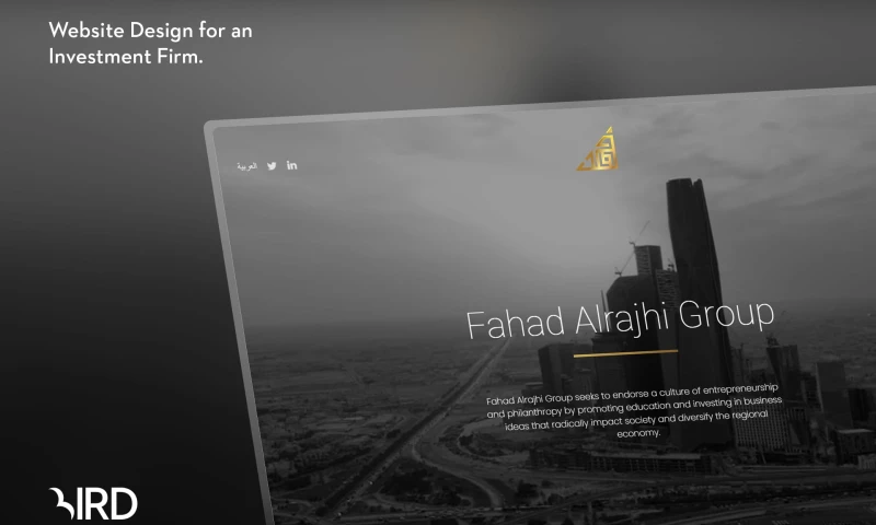 Bird Marketing - Fahad Alrajhi Group Website Design