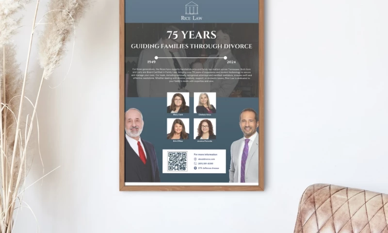 Memphis Designs - Rice Law Firm 75th Anniversary Poster Design
