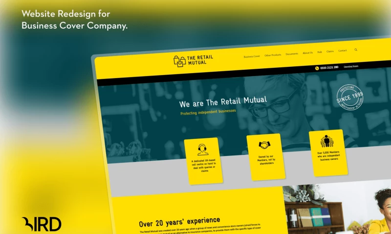 Bird Marketing - The Retail Mutual Insurance Website Redesign for Business Cover Company