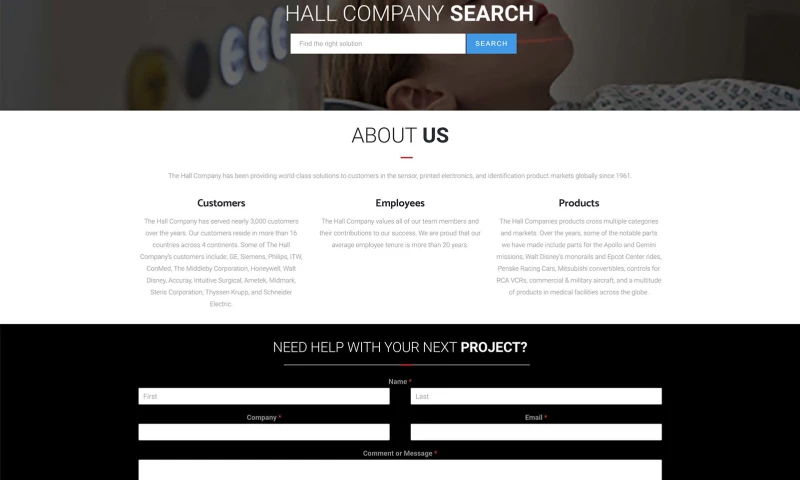 FRW Studios - The Hall Company Website Design