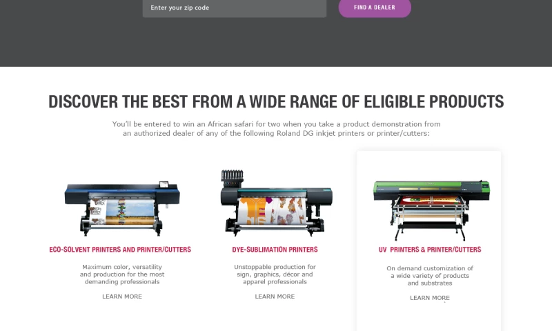 FRW Studios - Discover Roland Landing Page