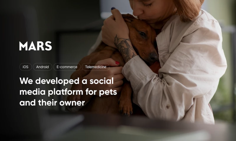 We developed a social media platform for pets and their owners