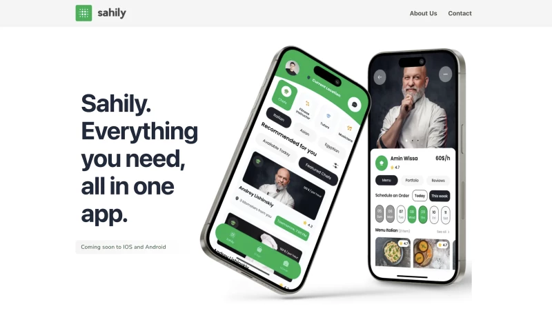Sahily Landing Page