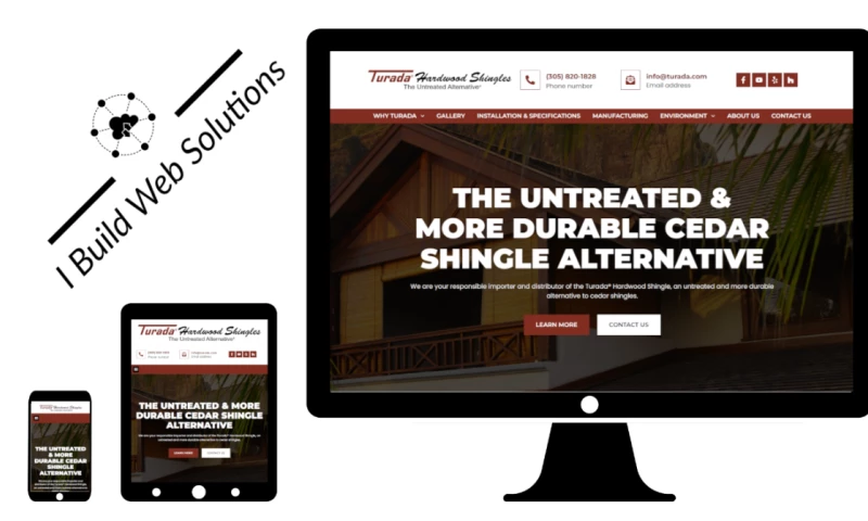I Build Web Solutions - Turada Hardwood Shingles Website