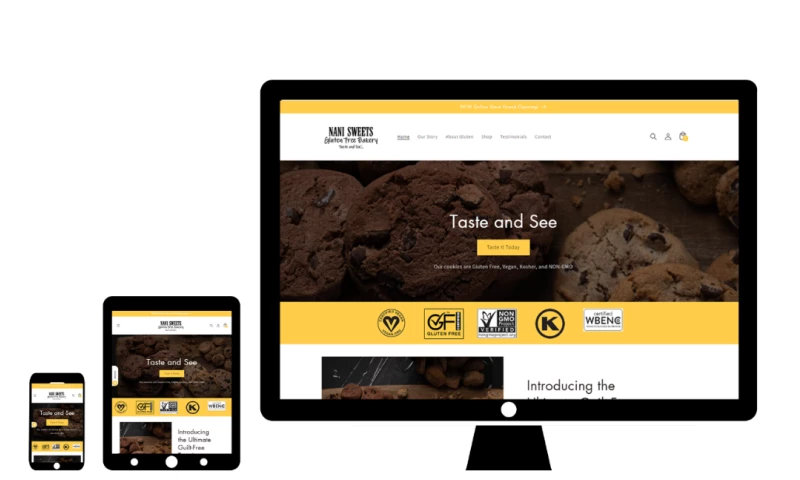 I Build Web Solutions - Nani Sweets Ecommerce Website