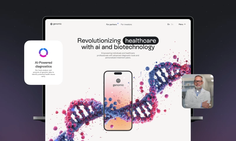 Genomic - Health Website UI UX Design