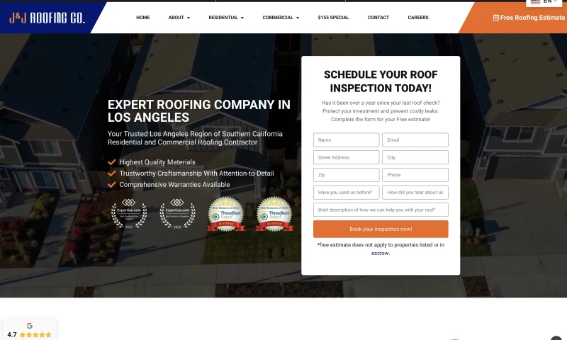 Creative Web Designs - J and J Roofing
