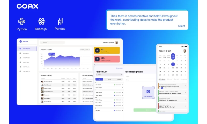 Biometric time tracking software