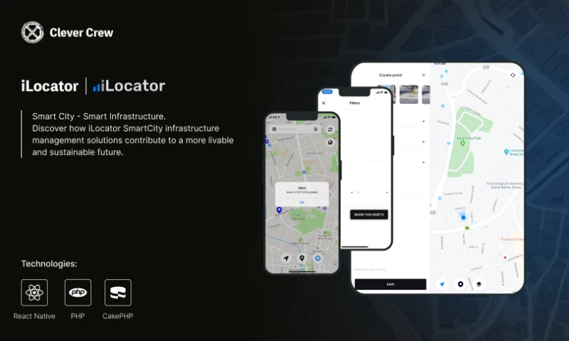 Web and mobile app for smart cities company