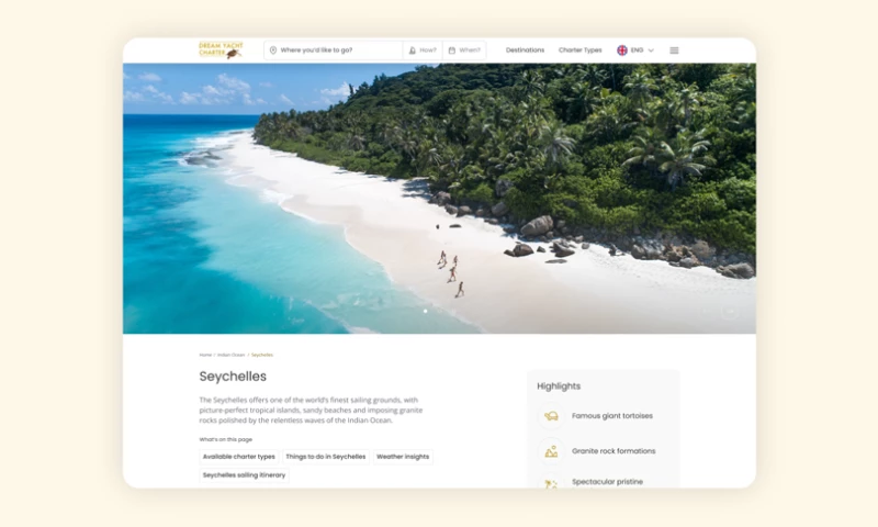 Neuralab Inc. - Dream Yacht Charter - Sailing Adventures Elevated