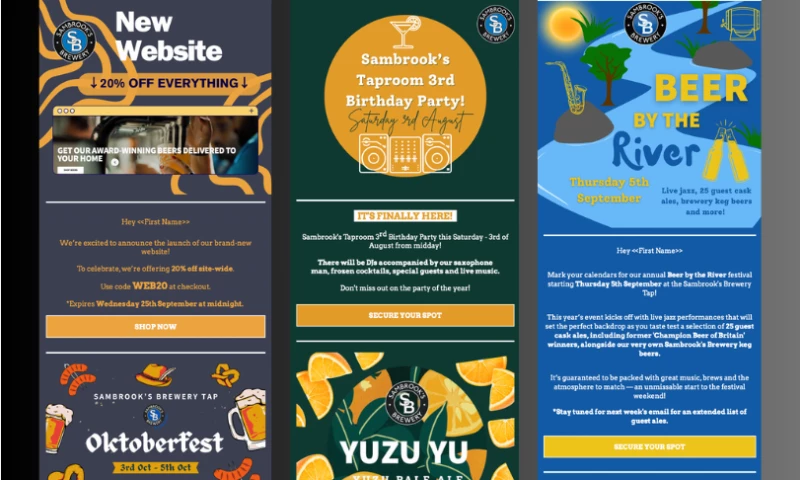 Hot Dog Digital - Sambrook's Brewery Newsletter