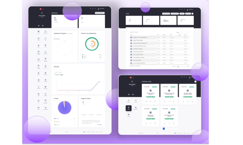CRM/ERP, Custom Laravel Website, E-commerce Platform, and Portal Solutions.