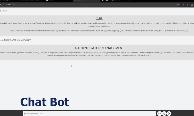 Cyber security chatbot for in house employees