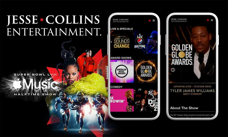 DECOSTA Global - Jesse Collins Entertainment Website Design & Development