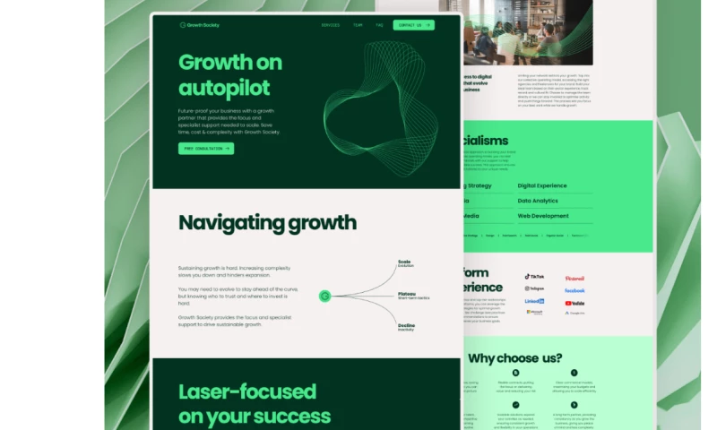 AGR Studio Ltd. - Bringing Growth Society's Branding to Life with Framer Development