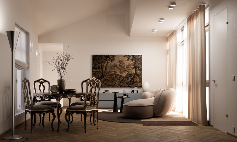 VSLB Inc. - Verona City Center Apartment | Full Interior Visualization