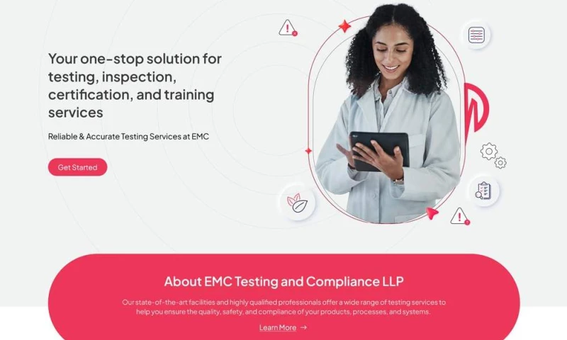 BrandWeb India - Website design for EMC Testing and Compliance