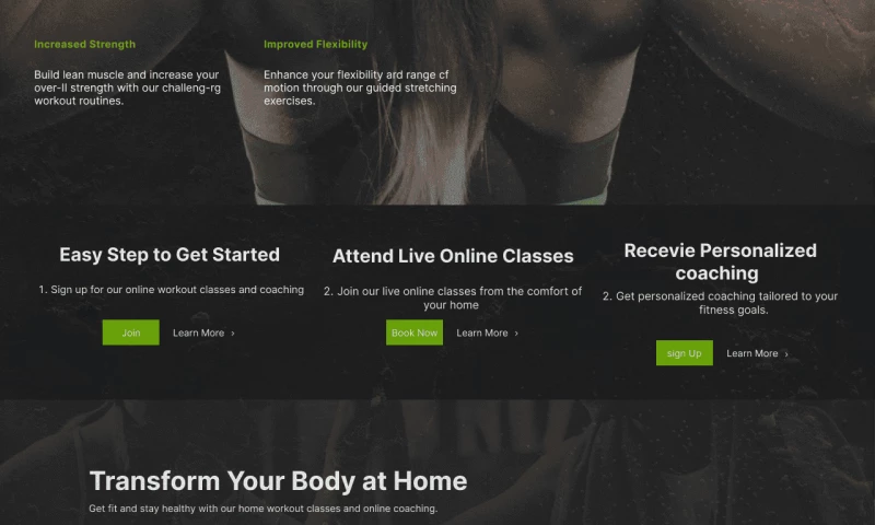 Influx.pk - One Page Gym Website