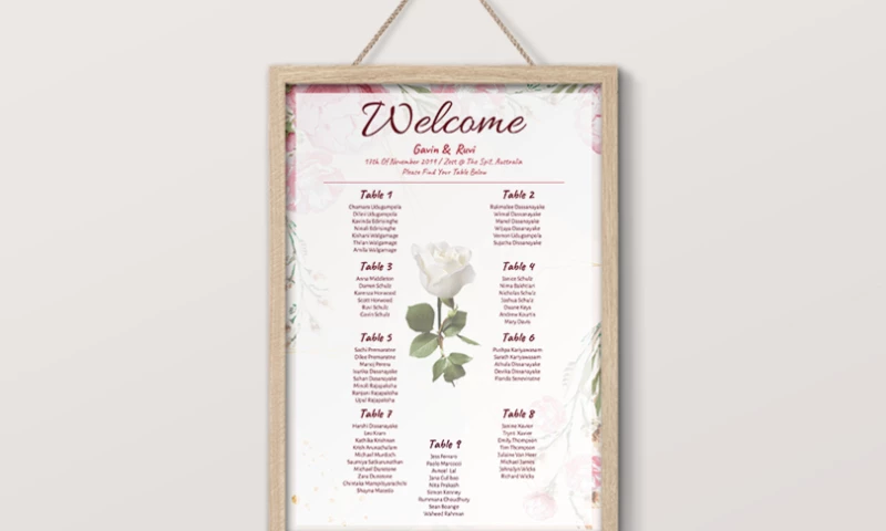 TechUptodate - Wedding Reception Seating Plan