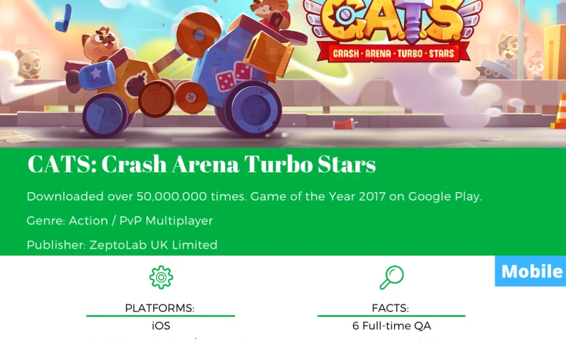 SnoopGame QA - CATS: Crash Arena Turbo Stars