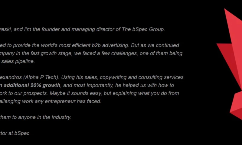 Alpha P Tech Ltd - Putting Bspec's Best Foot Forward