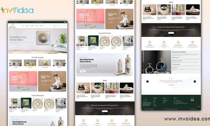 Invoidea - Innovative E-Commerce Website Design for Home Decor Brand