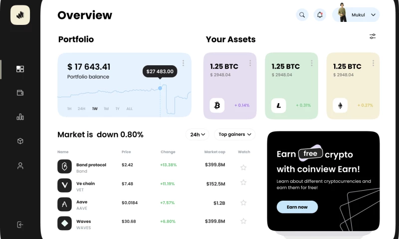 Owle Studio - Crypto Dashboard