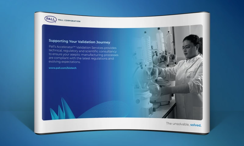 Rebranding of trade show pull-up banners and booth panels