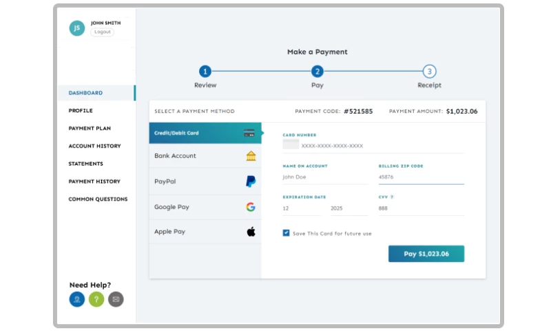 Patient Resource Center and Payment Solution