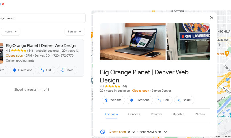 Big Orange Planet - Google SMB