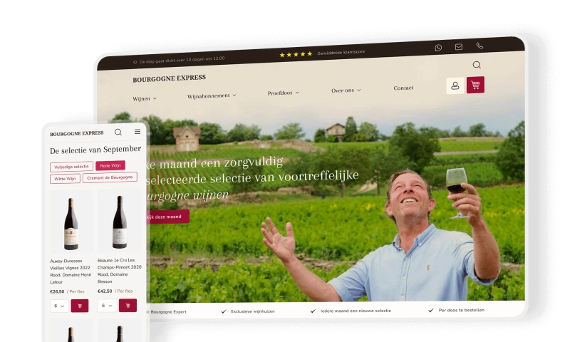 Klein Media - Custom Shopify for a Bourgogne wine dealer