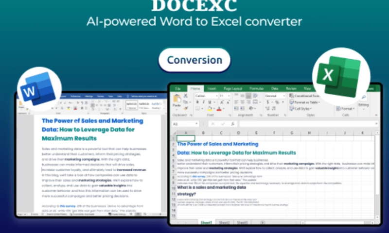 Tezeract - Docexc - AI-powered Word to Excel converter