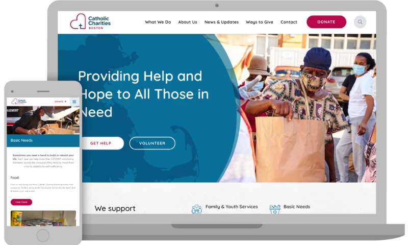 3 Media Web - Wordpress Web Design for Catholic Charities Boston