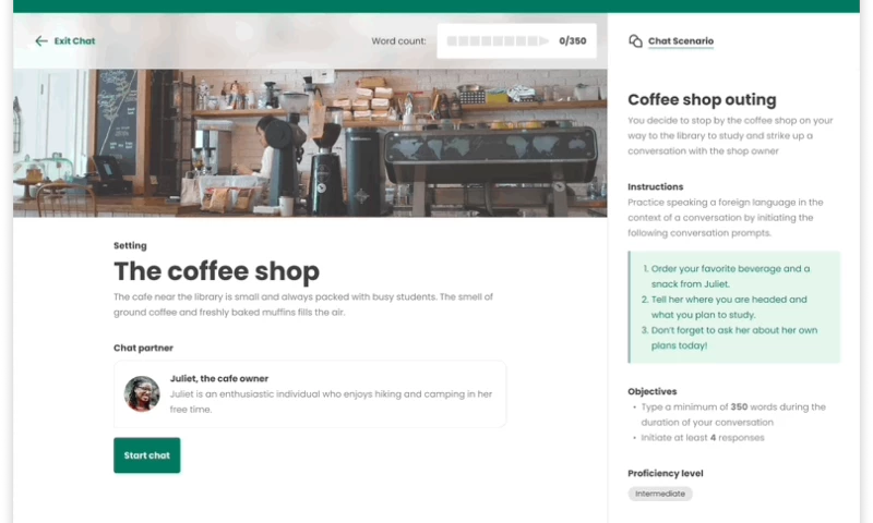 Smarter language learning, powered by AI