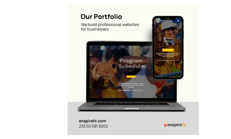 EnspireFX Websites - Afro Music Festival Website Design (2021)