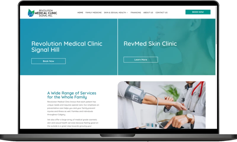 Kreative Kekeli Design & Marketing - Revolution Medical Center Signal Hill Website